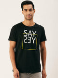 Say Yes Black T-Shirt - The Chambal