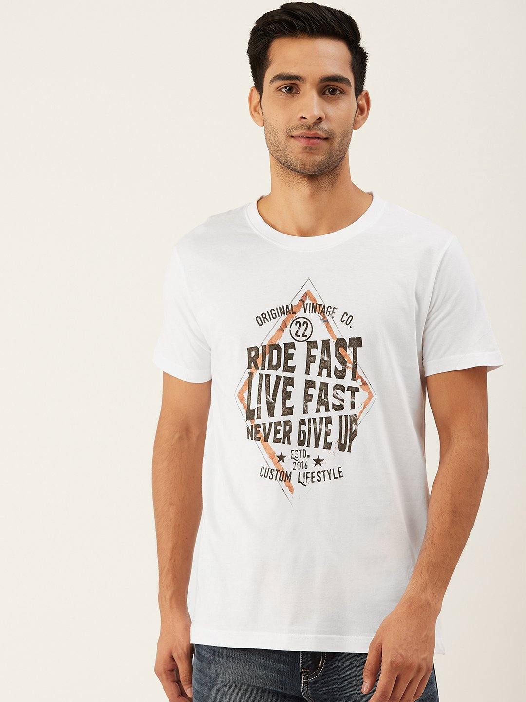 Ride Fast White T-Shirt - The Chambal