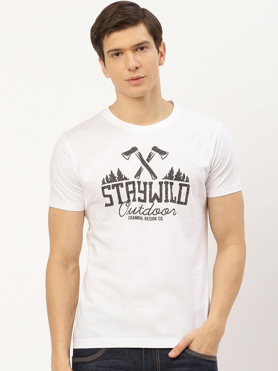 Staywild White T-Shirt - The Chambal