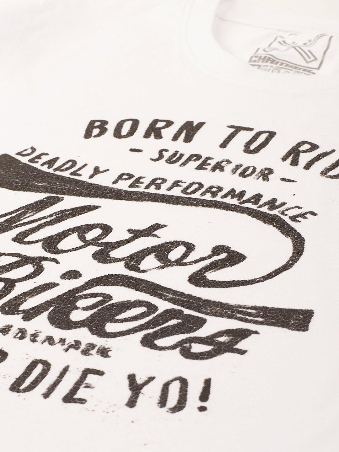 Born To Ride White T-Shirt - The Chambal