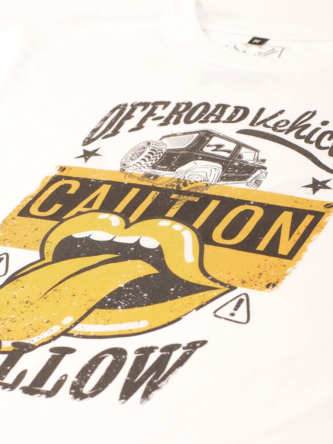 Caution White T-Shirt - The Chambal