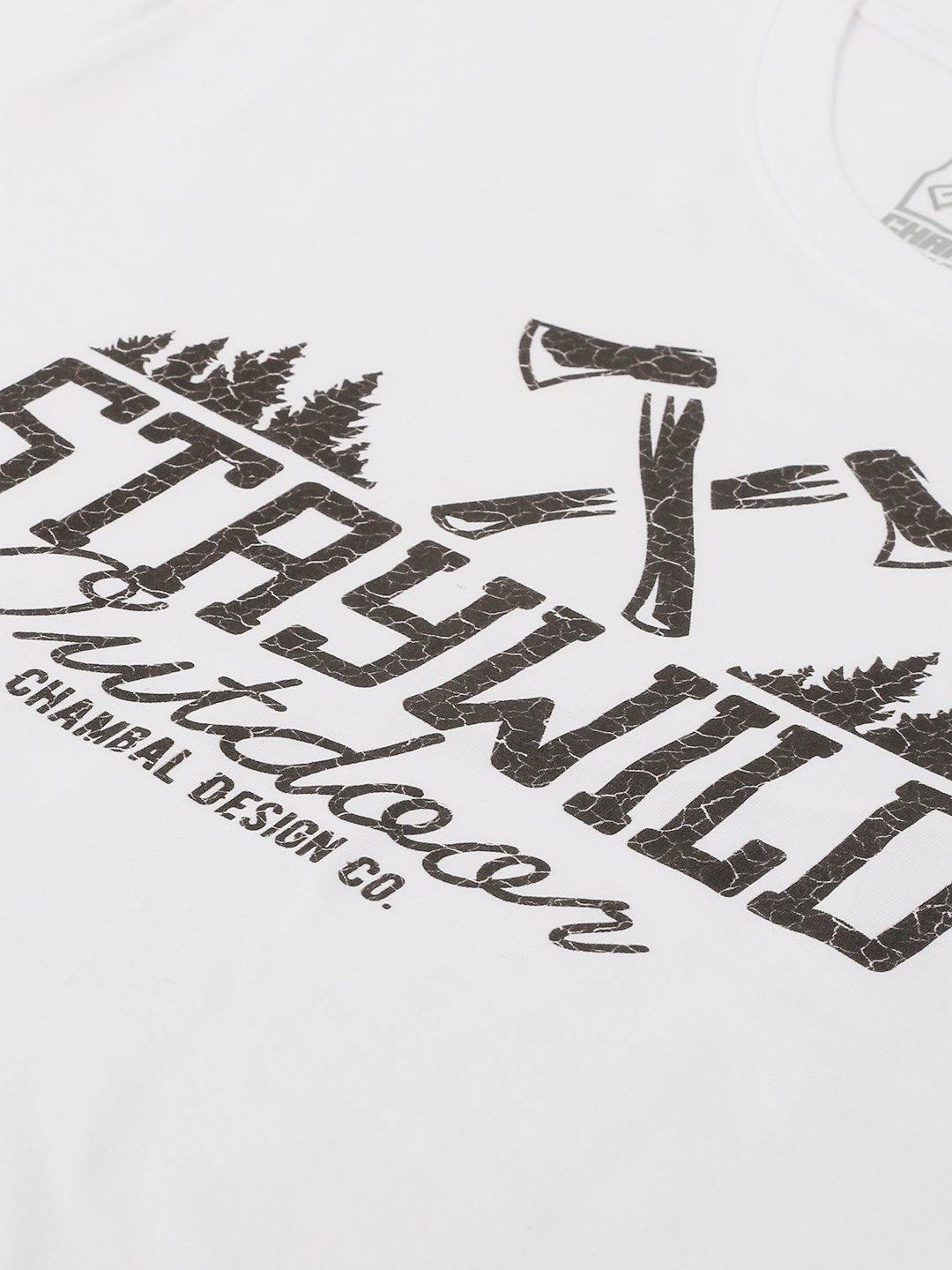 Staywild White T-Shirt - The Chambal