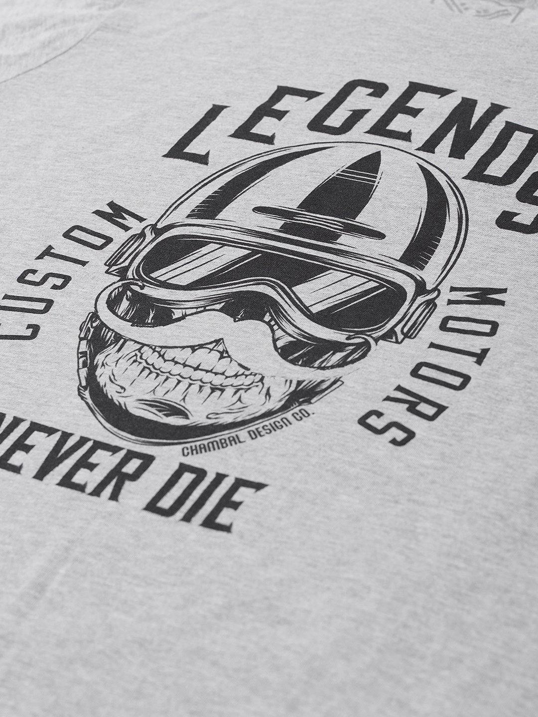 Legends Never Die Grey T-Shirt - The Chambal