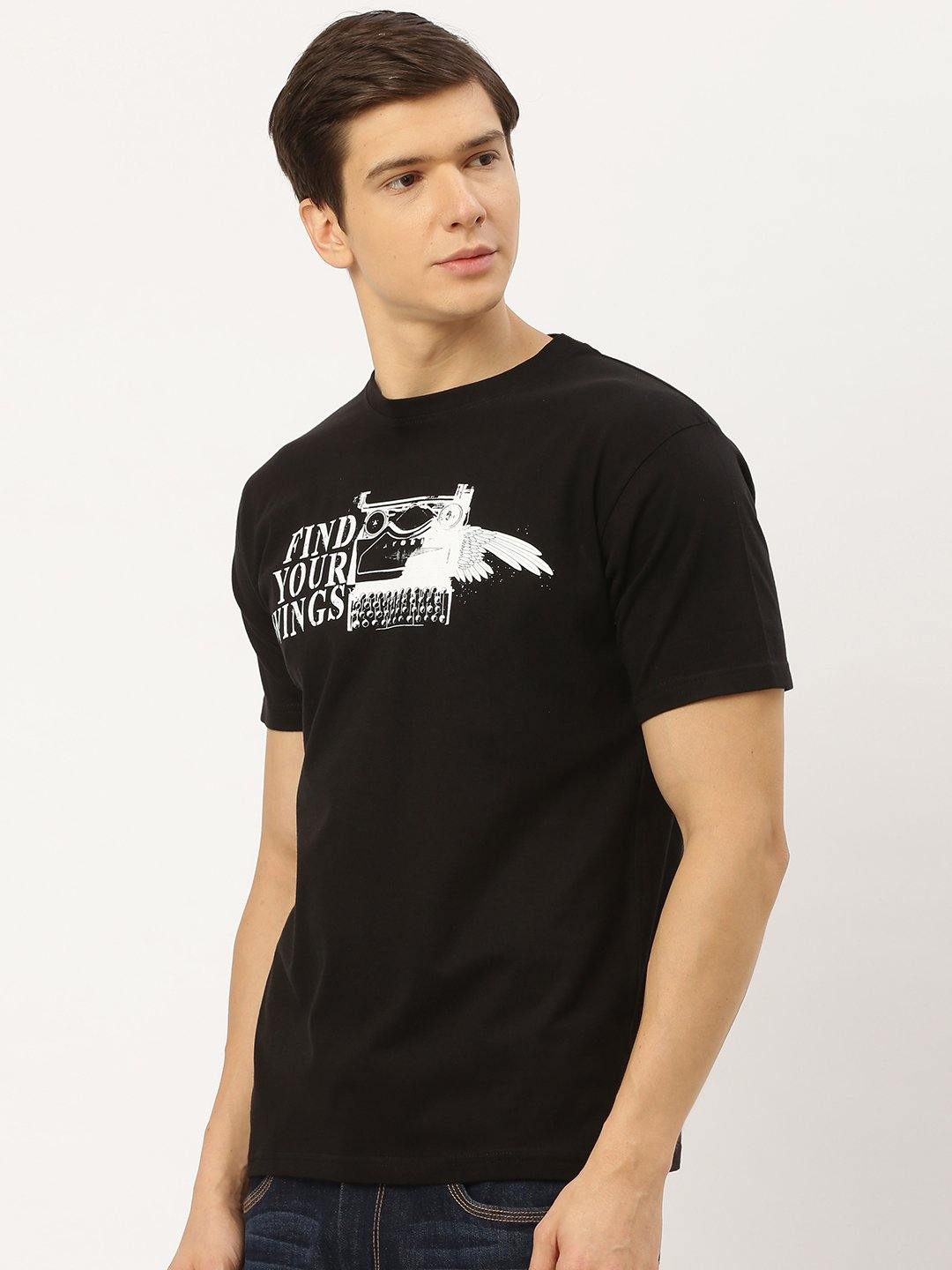 Wings Black T-Shirt - The Chambal