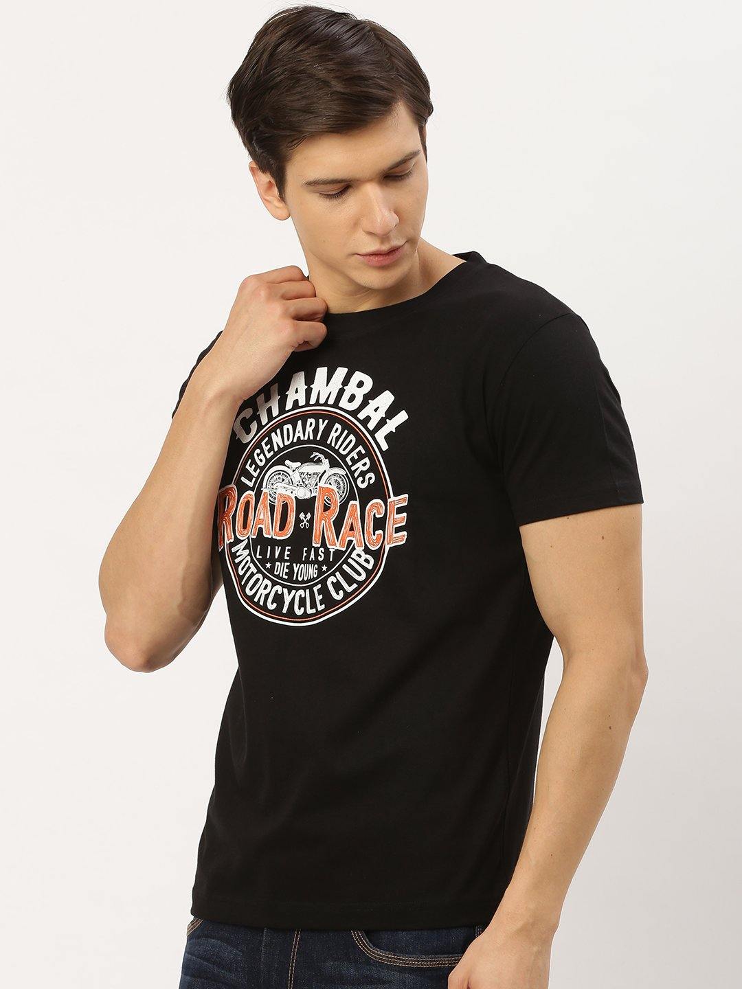 Road Race Black T-Shirt - The Chambal