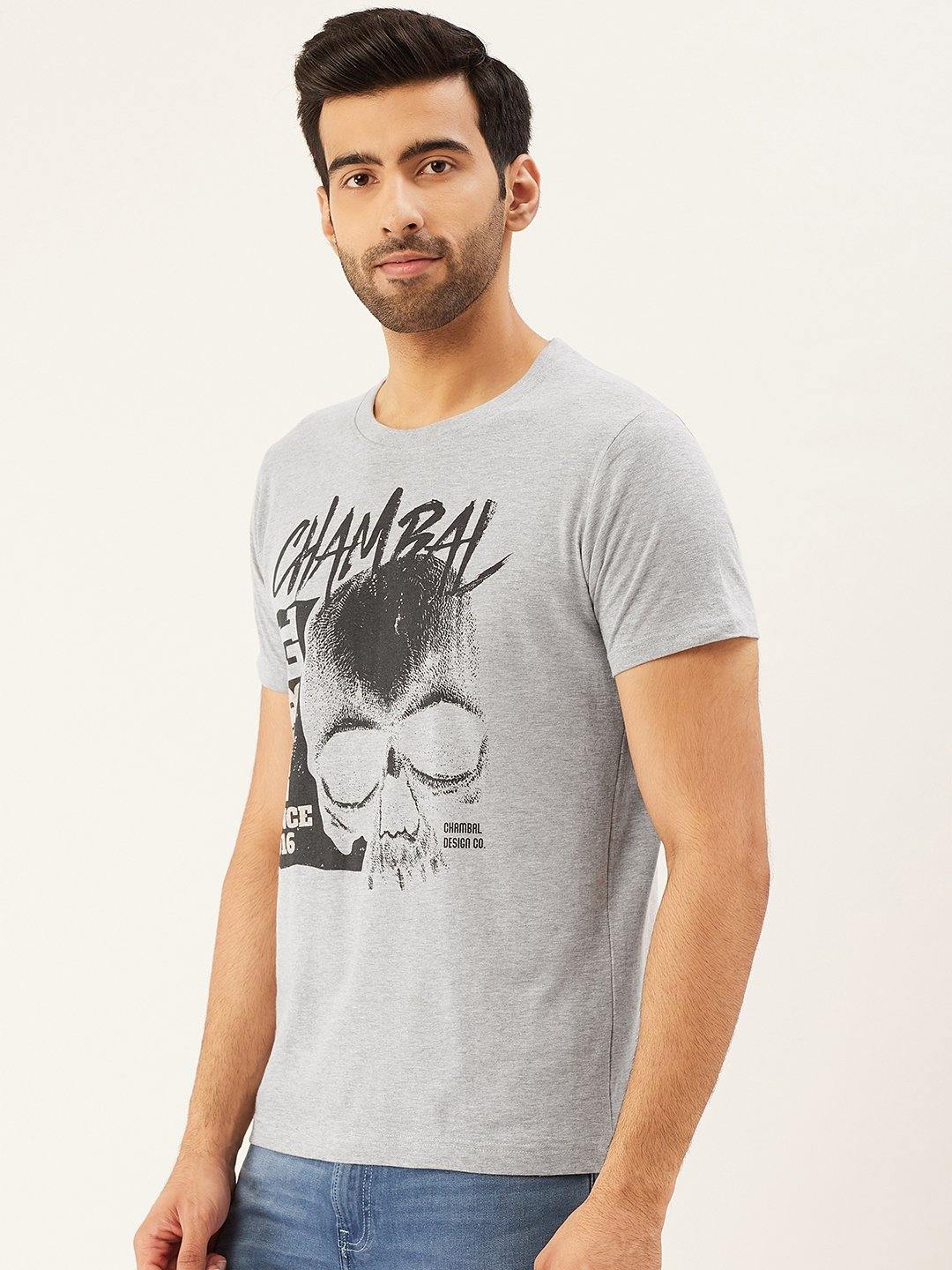 Chambal Skull Grey T-Shirt - The Chambal