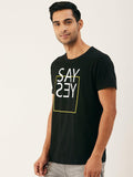 Say Yes Black T-Shirt - The Chambal