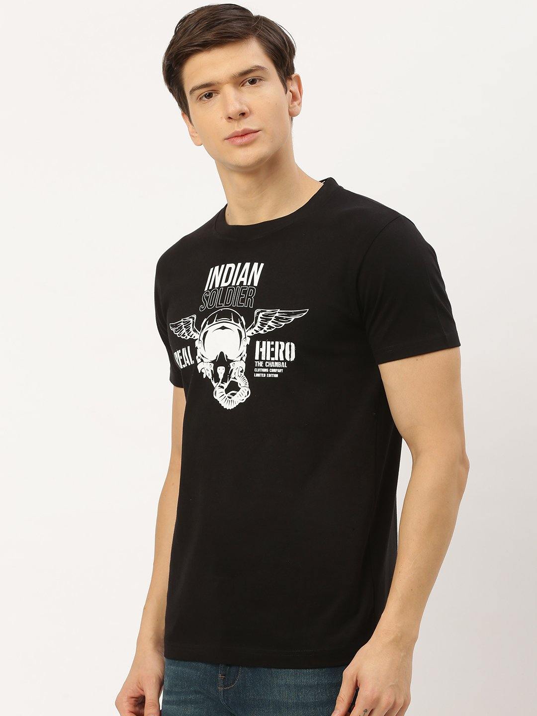 Indian Wings Black T-Shirt - The Chambal