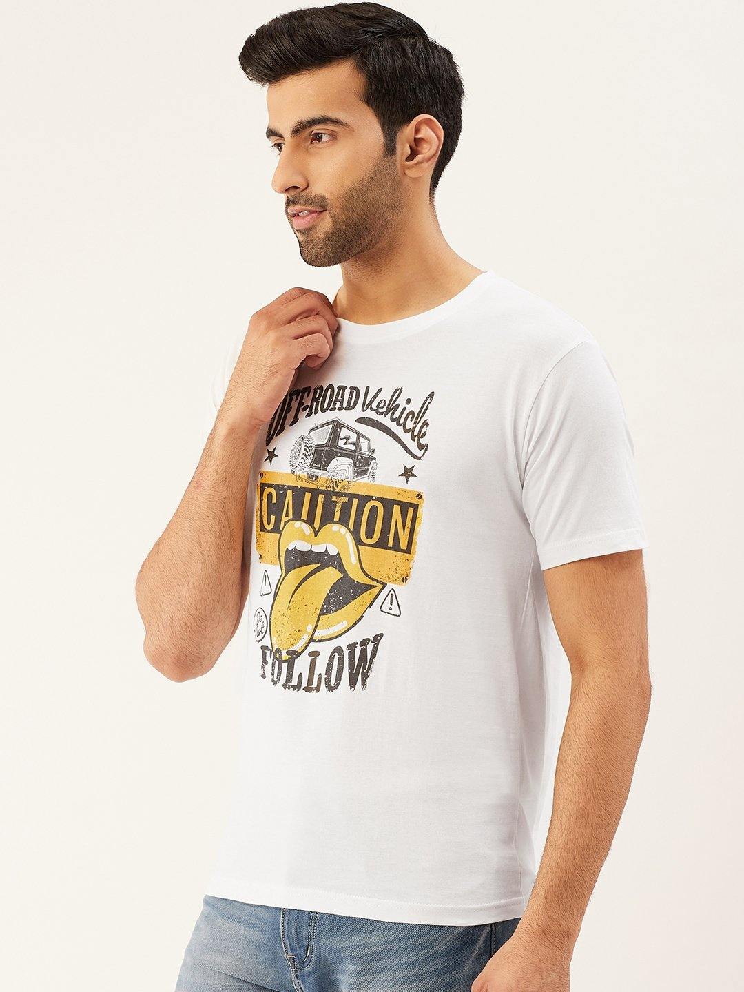 Caution White T-Shirt - The Chambal