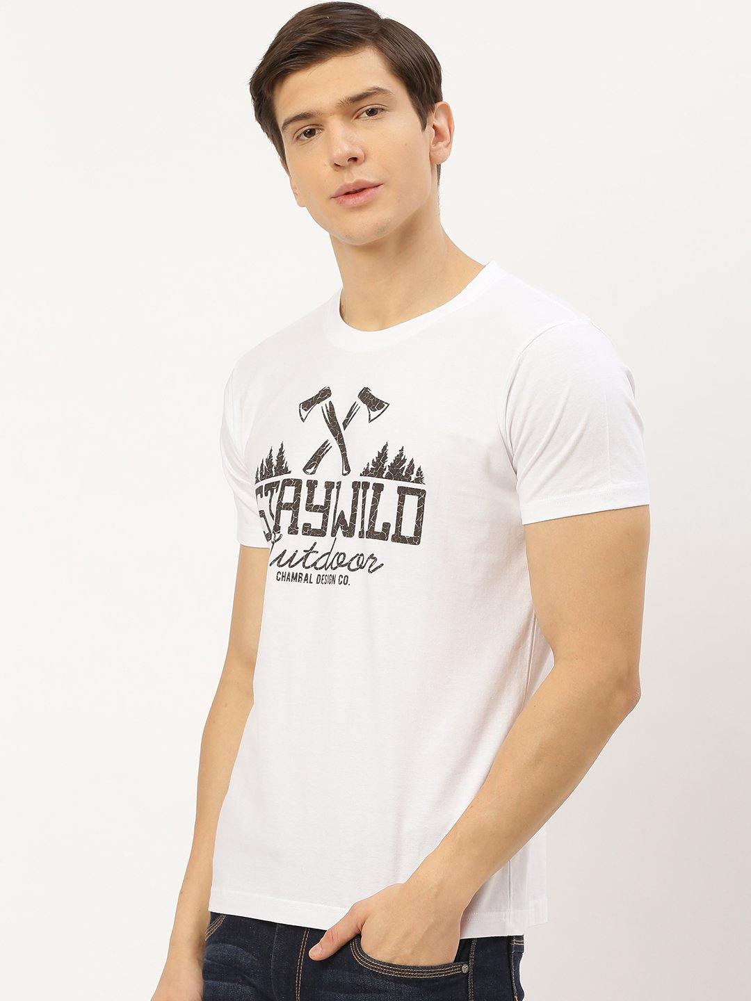 Staywild White T-Shirt - The Chambal