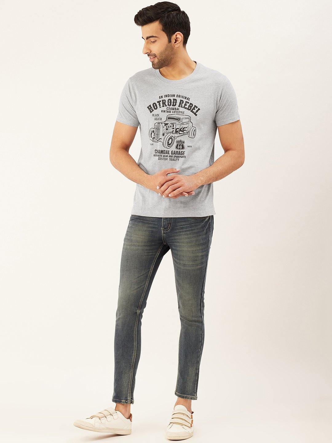 Hot Road Rebel Grey T-Shirt - The Chambal