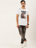 Vintage Biking White T-Shirt - The Chambal