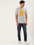 Brave Pattern Grey T-Shirt - The Chambal